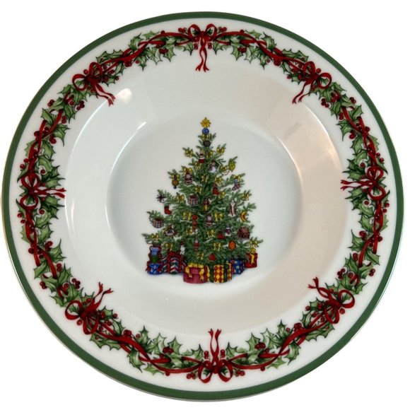Christopher Radko Traditions Holiday Celebrations Rimmed Soup Bowl - Picture 1 of 12